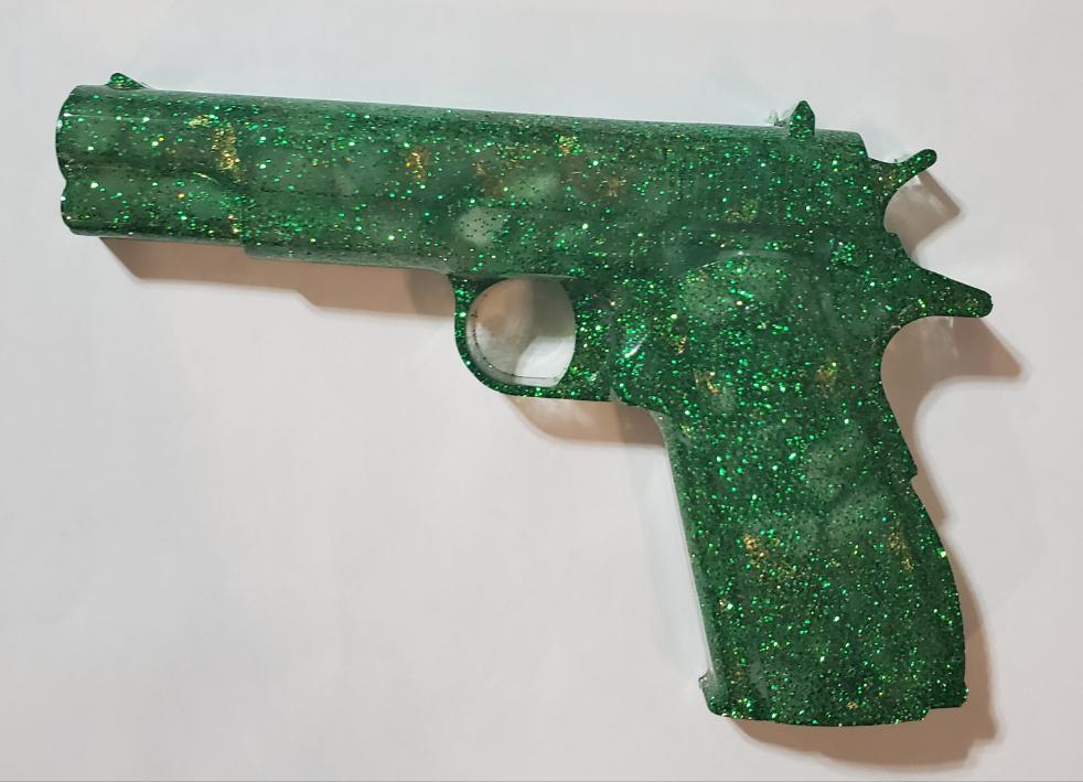 Glitter Green Aventurine Mega Pistol
